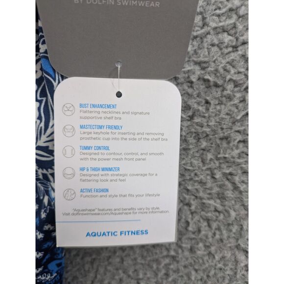 NWT Dolfin Aquashape Women's XS Santorini Racerback Tankini Top Navy Blue - Picture 10 of 12